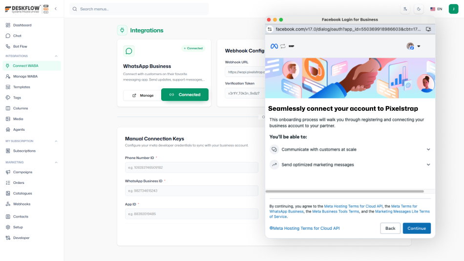 One-Click WhatsApp Business Onboarding